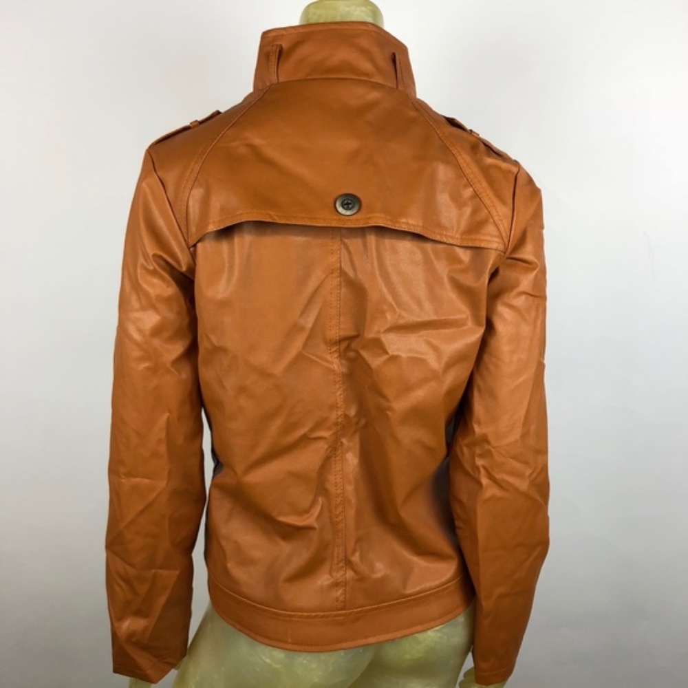 Giarifeng Faux Leather Moto Jacket Sz M - Picture 5 of 5